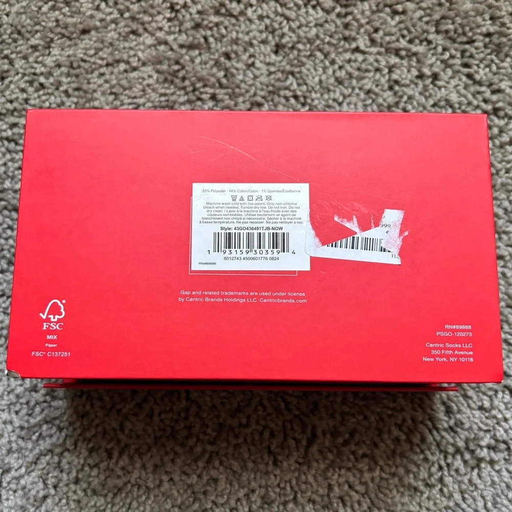 Gap 3 Pairs Boot Socks NIB